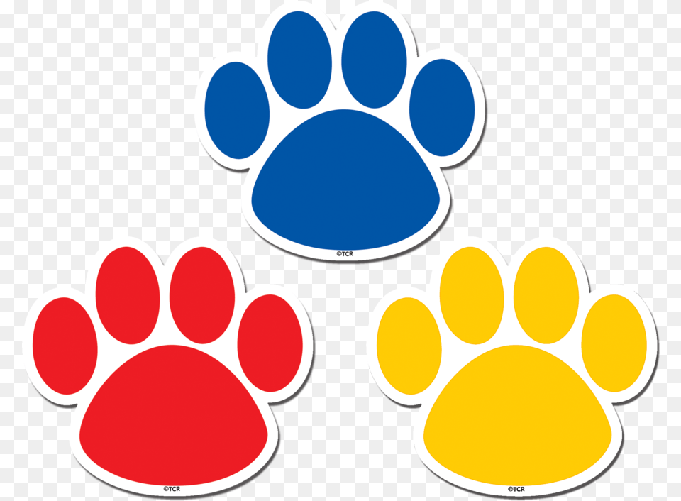 Transparent Paw Print Border Clipart Colorful Paw Prints Png