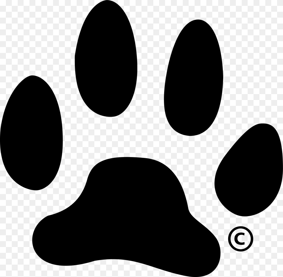 Transparent Paw Print White Black Paw, Stencil Free Png