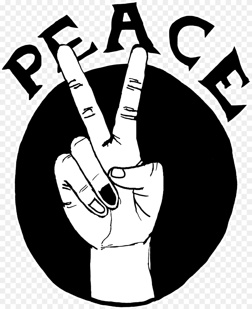 Peace Hand Peace No War, Body Part, Person, Stencil Free Transparent Png