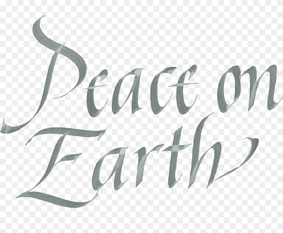 Transparent Peace On Earth Calligraphy, Handwriting, Text Free Png