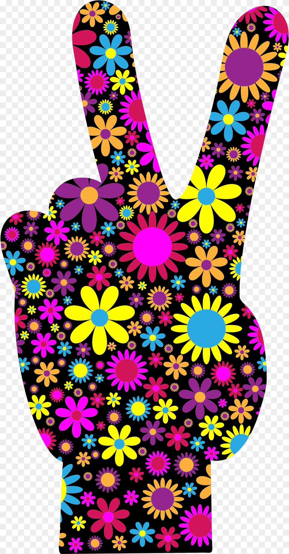 Transparent Peace Sign Clipart Peace Sign With Flowers, Art, Daisy, Flower, Graphics Png Image