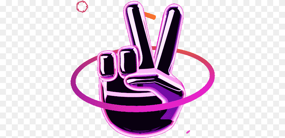 Peace Signs Gif, Light, Purple, Neon Free Transparent Png