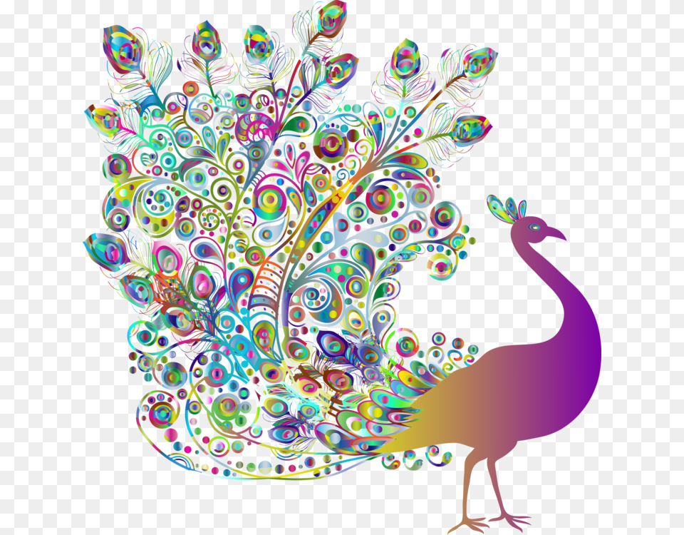 Transparent Peacock Peacock, Art, Pattern, Animal, Bird Free Png Download