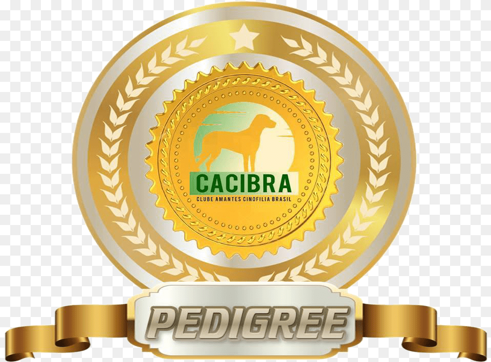 Transparent Pedigree Logo Gold Circle Logo, Badge, Symbol, Trophy, Dog Png