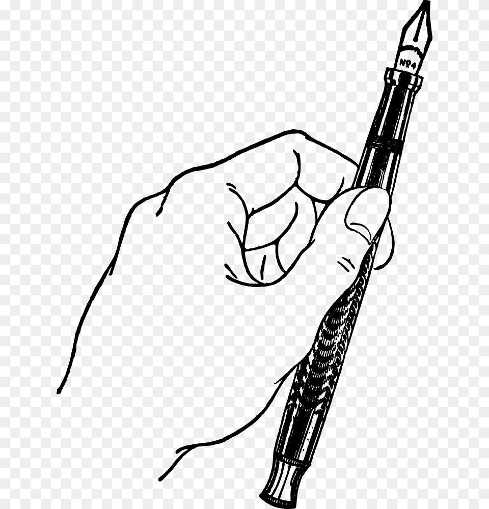 Transparent Pen Drawing Hands Pen Drawing, Gray Png