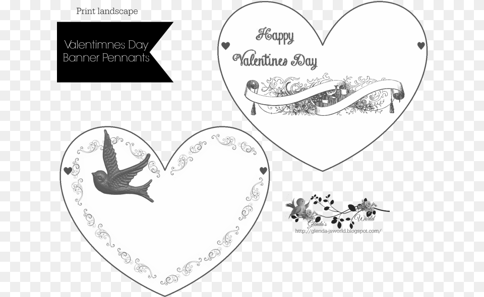 Transparent Pennant Banner Scroll Banners, Animal, Bird, Heart Free Png