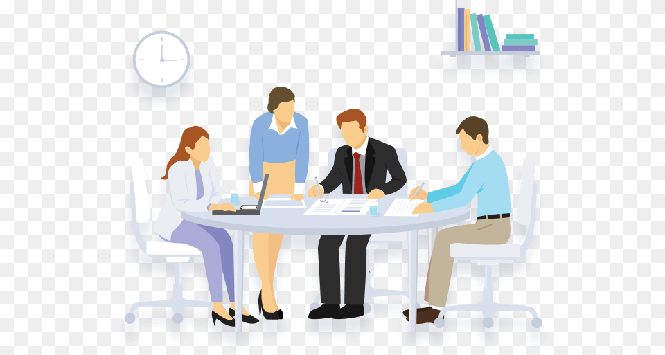 Transparent People Sitting At A Table Office Staff Icon, Room, Lecture, Audience, Crowd Free Png