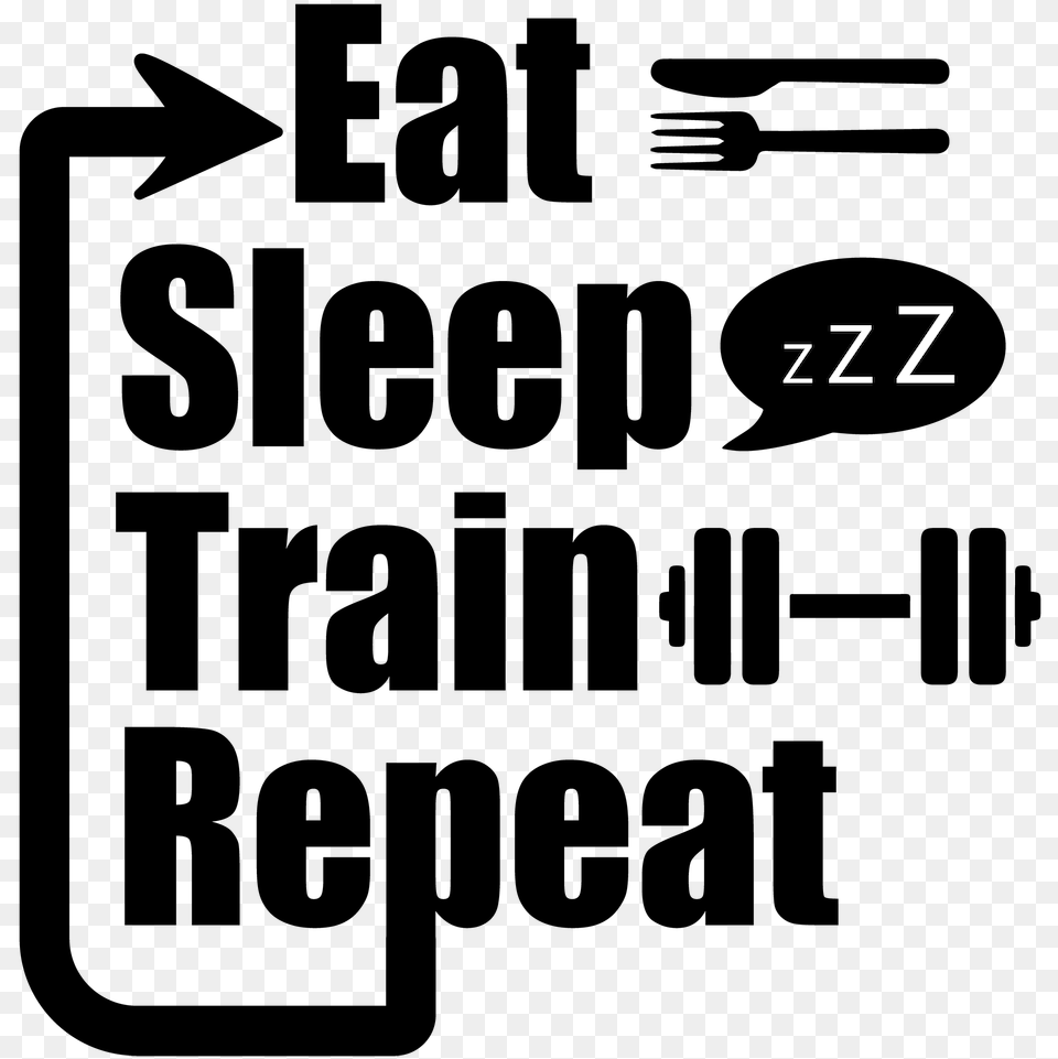 Transparent People Sleeping Eat Sleep Train Repeat Quotes, Text, Symbol, Number Free Png Download