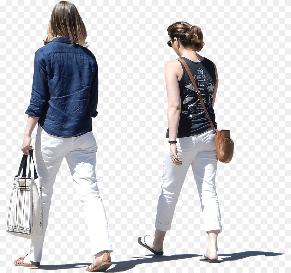 Transparent People Walking Away Woman Back Street, Accessories, Sleeve, Purse, Pants Free Png Download