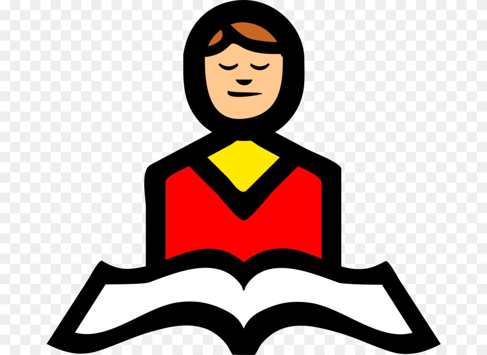 Person Reading Bible Cartoon Hd, People, Graduation, Face, Head Free Transparent Png