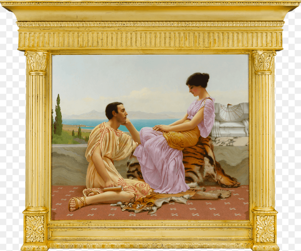 Transparent Person Sitting Back View John William Godward Painting, Adult, Art, Female, Woman Free Png Download