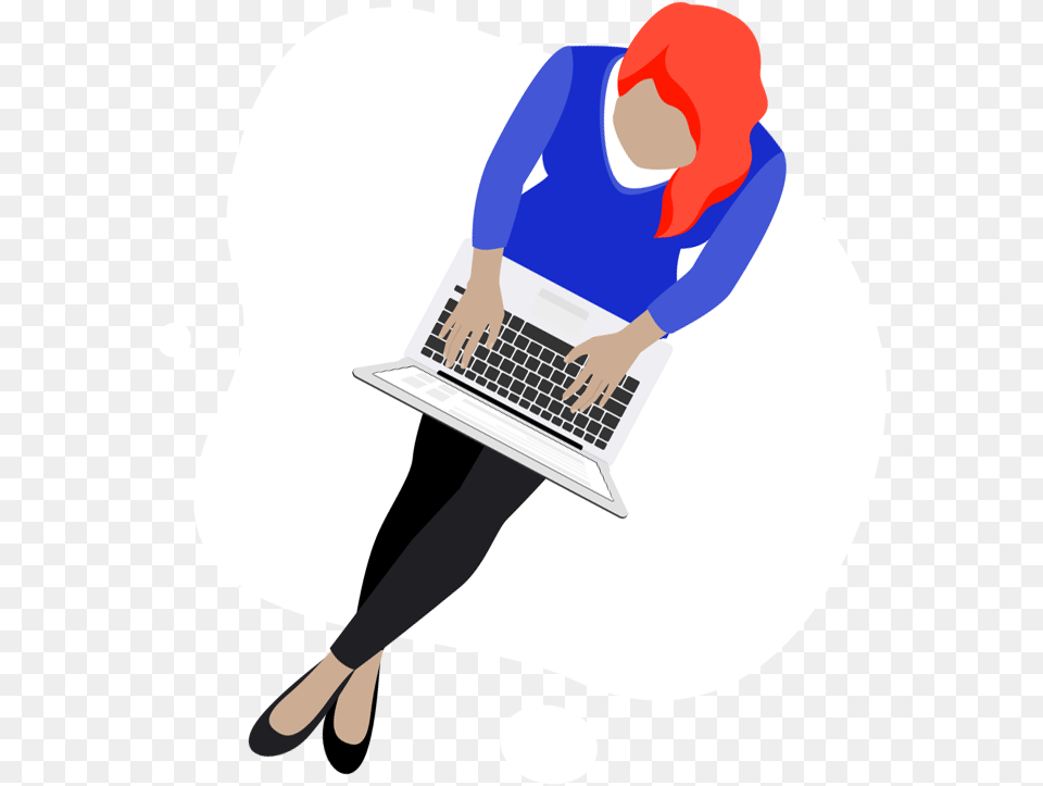 Transparent Person Sitting Side Illustration, Laptop, Computer, Electronics, Pc Png Image