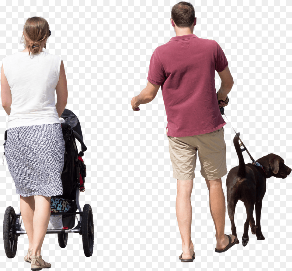 Transparent Person Walking People Walking Dog, Shorts, Clothing, Woman, Man Free Png Download
