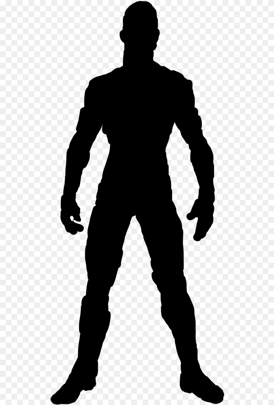 Personality Silhouette Naked Man Silhouette, Gray Free Transparent Png