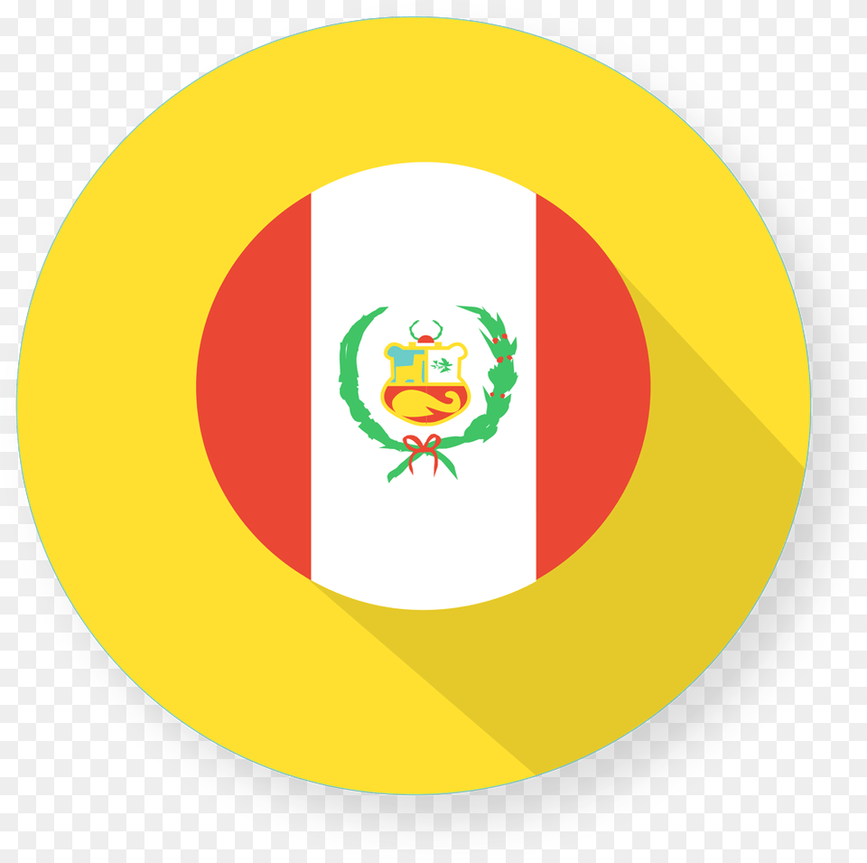 Transparent Peruvian Flag Circle, Emblem, Symbol, Logo, Disk Png Image