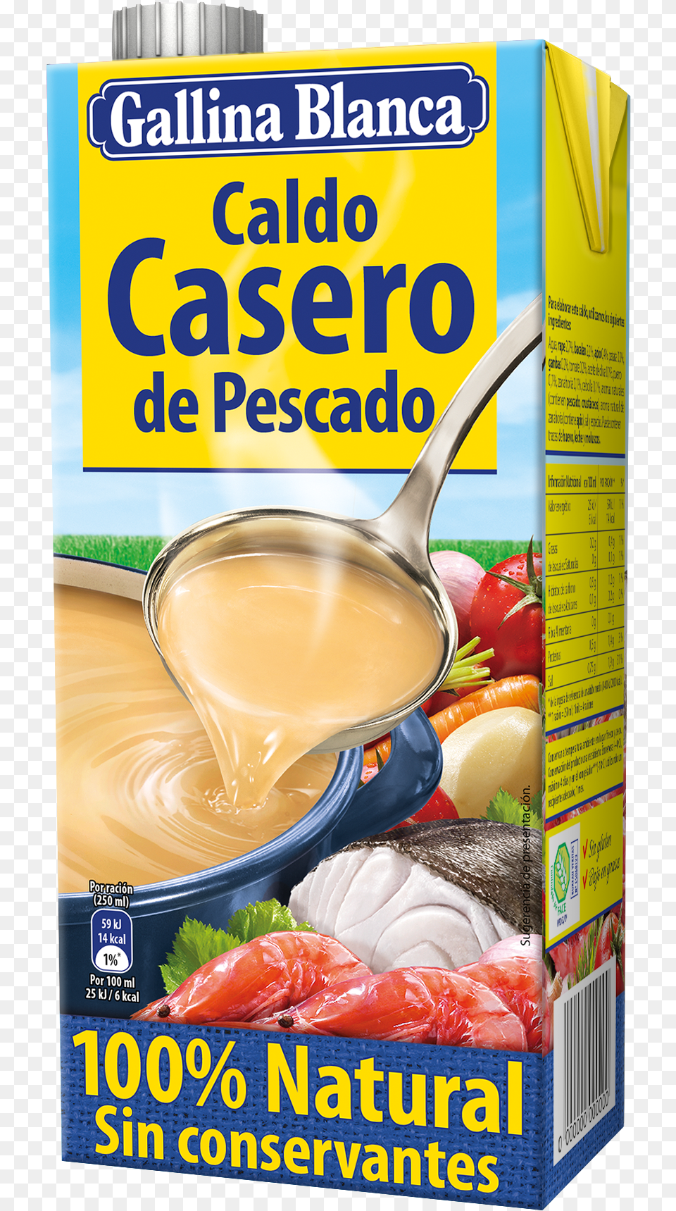 Transparent Pescado Caldo De Pescado Gallina Blanca, Food, Meal, Advertisement, Dish Free Png