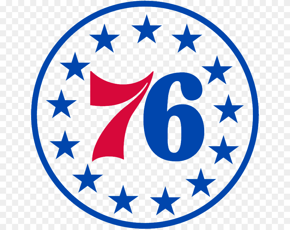 Transparent Philadelphia 76ers Logo Philadelphia 76ers Logo, Symbol, Flag, Number, Text Free Png