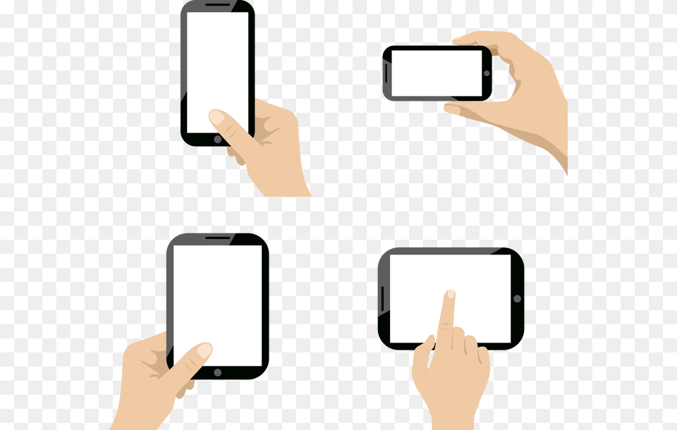 Transparent Phone In Hand, Electronics, Mobile Phone, White Board, Adult Png