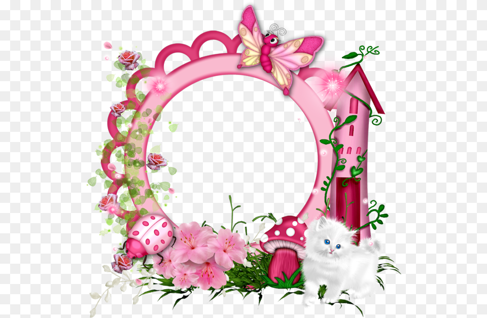 Transparent Photo Frame Pink, Flower, Plant, Arch, Architecture Png