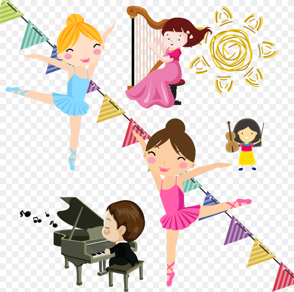 Transparent Piano Clipart Singing Dancing Piano, Musical Instrument, Keyboard, Child, Person Png Image