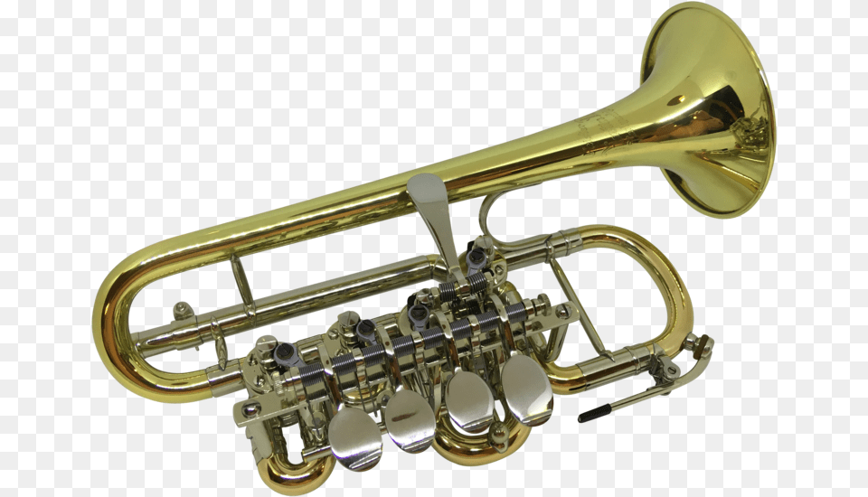 Transparent Piccolo Instrument Trumpet, Brass Section, Horn, Musical Instrument, Flugelhorn Png Image