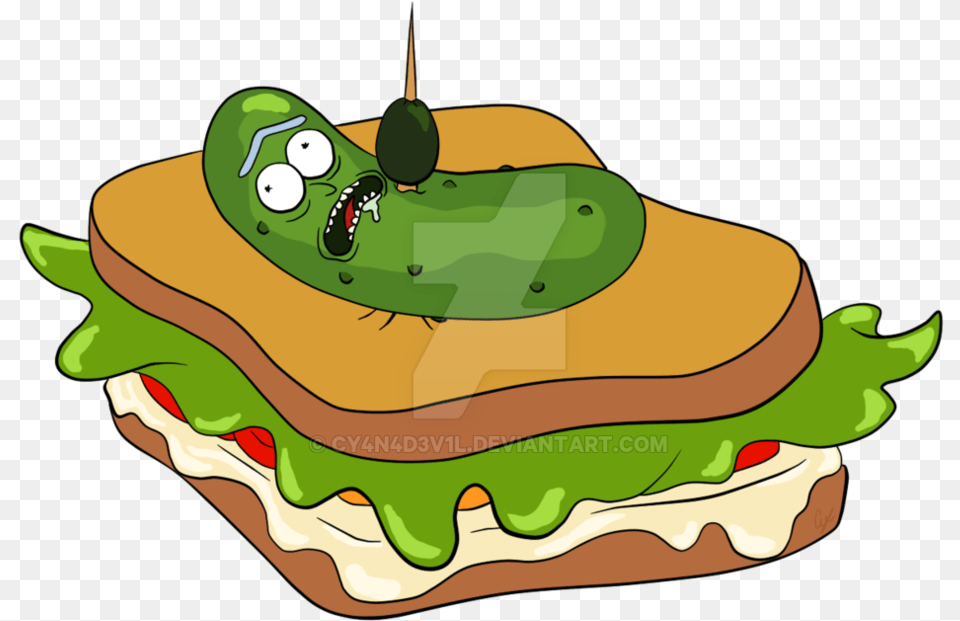 Transparent Pickle Rick Face Fast Food, Animal, Invertebrate, Lobster, Sea Life Free Png Download