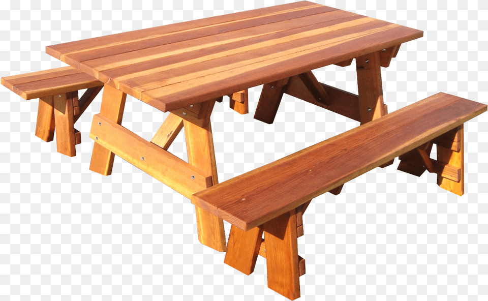 Transparent Picnic Table Picnic Table Benches, Bench, Coffee Table, Furniture, Wood Free Png Download