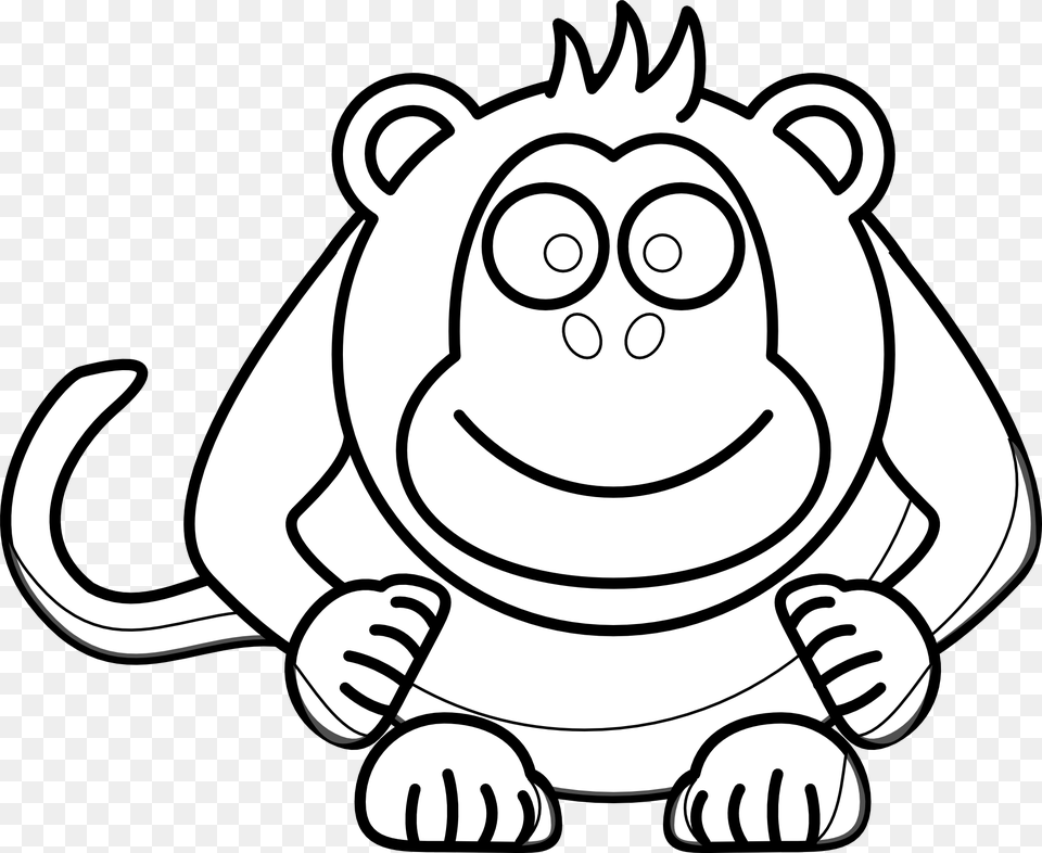 Pig Face Chimpanzees Cartoon Black And White, Ammunition, Grenade, Weapon, Art Free Transparent Png