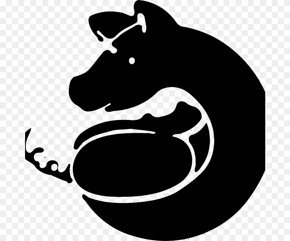 Pig Silhouette Silueta Cabeza De Cerdos, Stencil Free Transparent Png