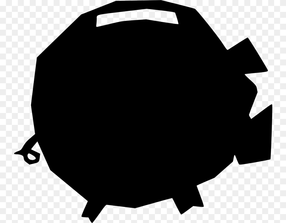 Transparent Piggy Bank Icon Illustration, Gray Free Png