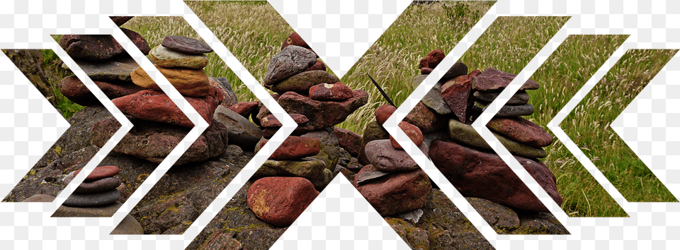 Transparent Pile Of Rocks Grass, Art, Collage, Rock Free Png Download
