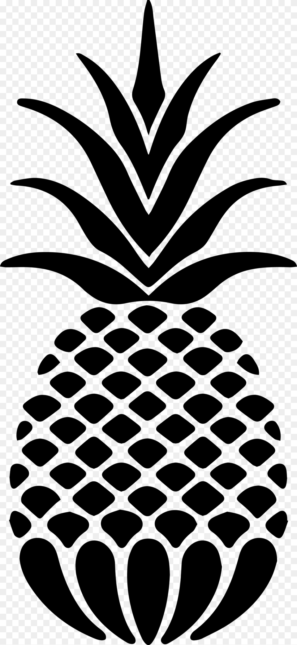 Transparent Pineapple Drawing Pineapple Black And White, Gray Free Png