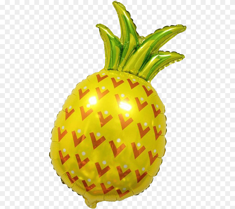 Transparent Pineapple Emoji Pineapple Foil Balloon, Food, Fruit, Plant, Produce Png Image