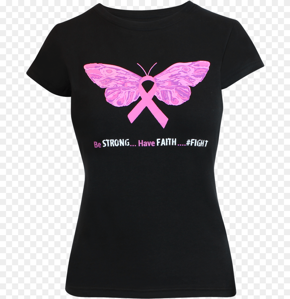 Transparent Pink Butterfly Butterfly, Clothing, T-shirt, Shirt Png Image