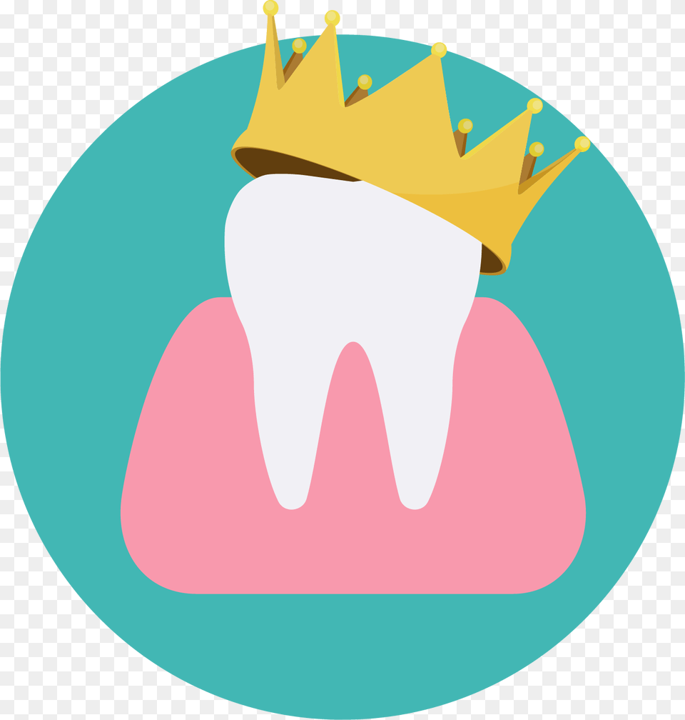 Transparent Pink Crown Tooth With Crown, Accessories, Jewelry, Logo Free Png Download