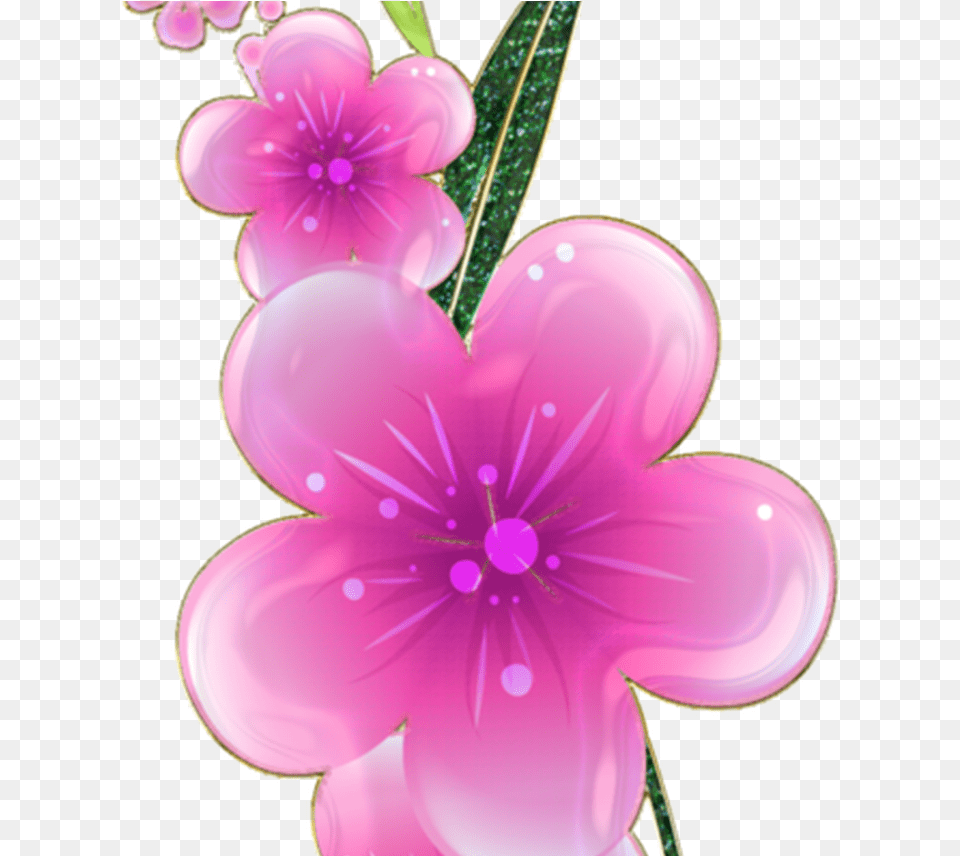 Transparent Pink Flowers Border Portable Network Graphics, Flower, Geranium, Plant, Anemone Png Image