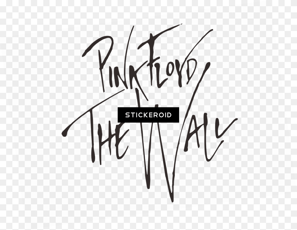 Transparent Pink Floyd Dark Side Of The Moon Pink Floyd The Wall Logo, Handwriting, Text, Blackboard Free Png Download