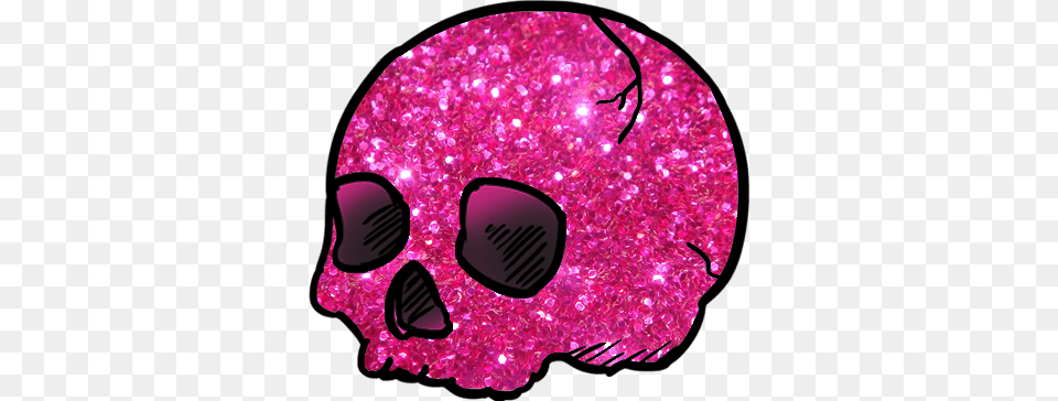 Transparent Pink Glitter Skull Bokeh, Accessories Png