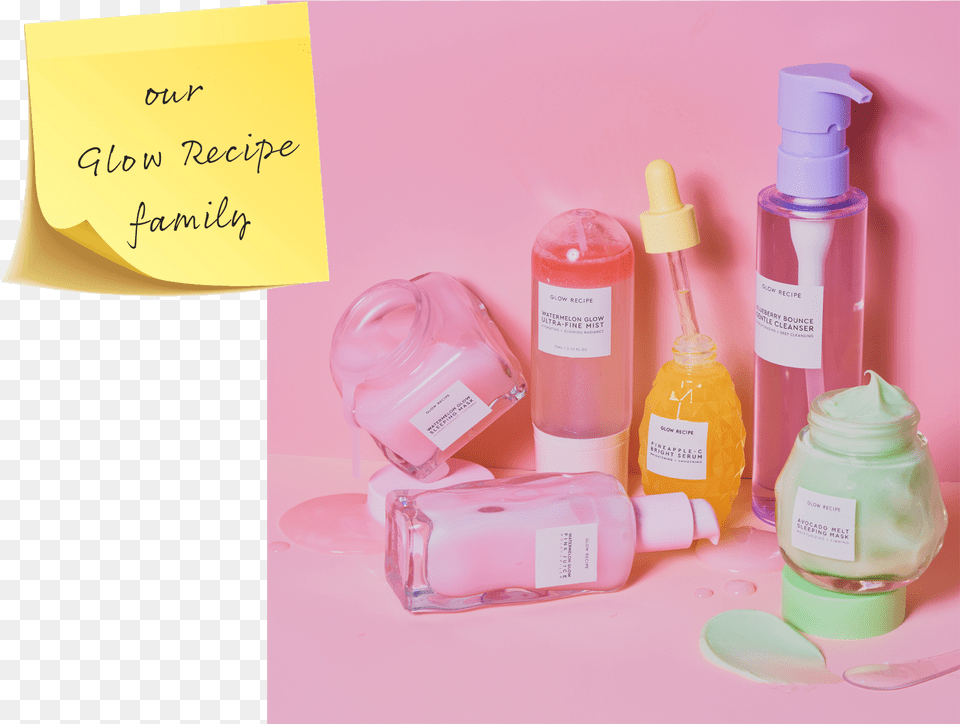 Pink Glow Glow Recipe, Bottle, Cosmetics, Perfume, Plastic Free Transparent Png