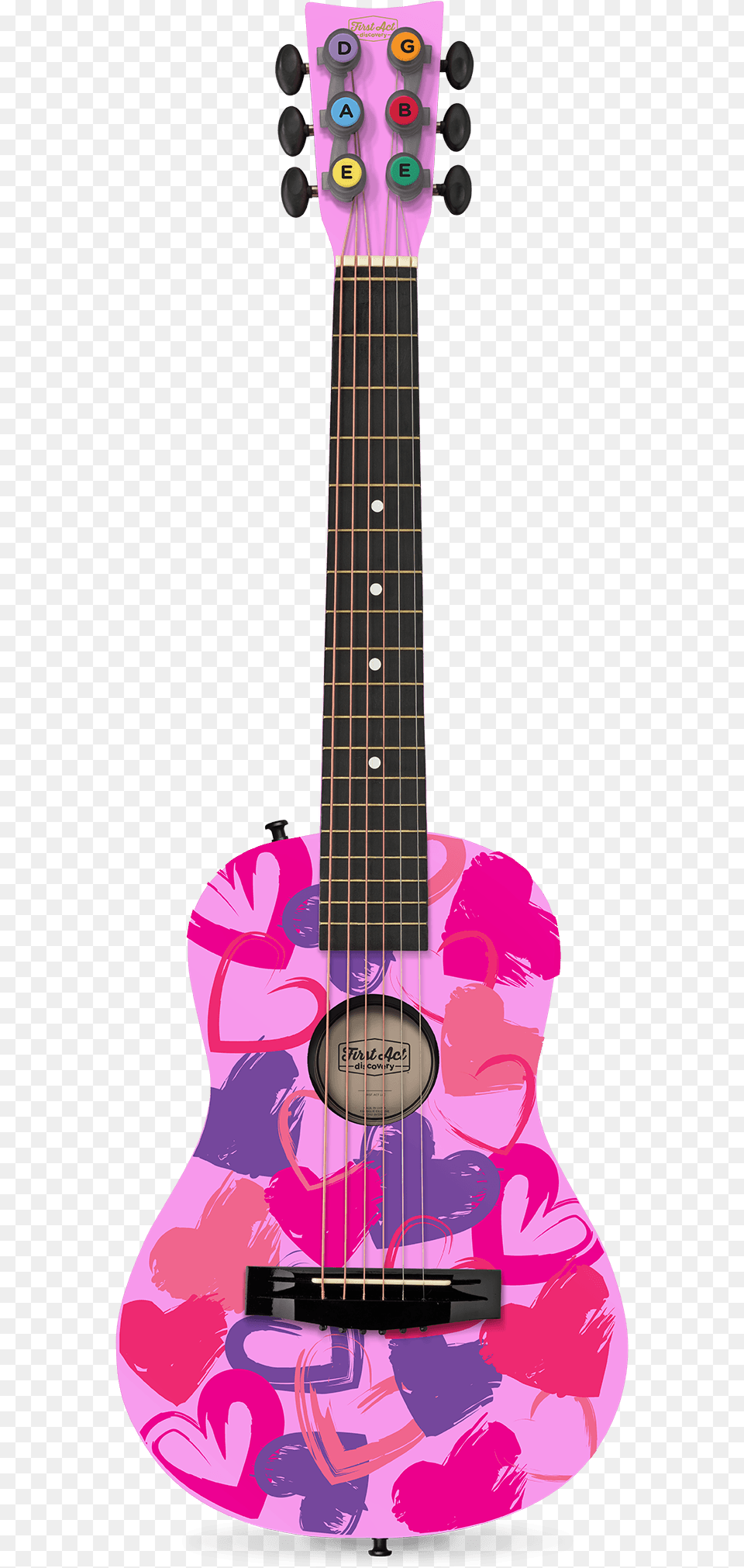 Transparent Pink Guitar First Act Discovery Guitar Kids, Bass Guitar, Musical Instrument Free Png Download