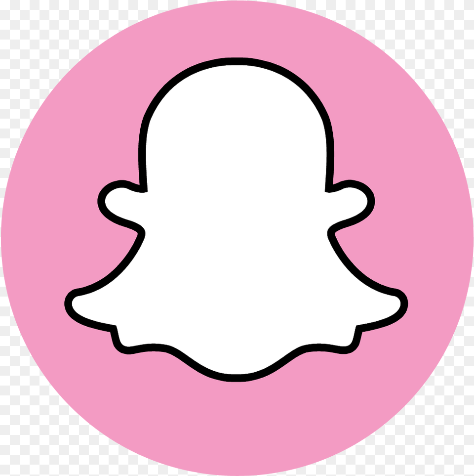 Pink Snapchat Logo, Sticker, Clothing, Disk, Hat Free Transparent Png