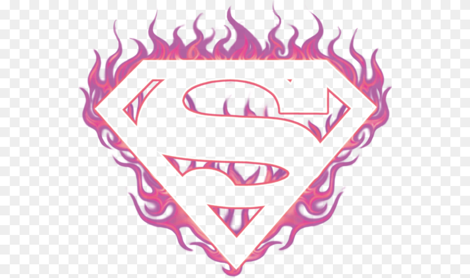 Transparent Pink Superman Logo, Symbol, Emblem Png Image