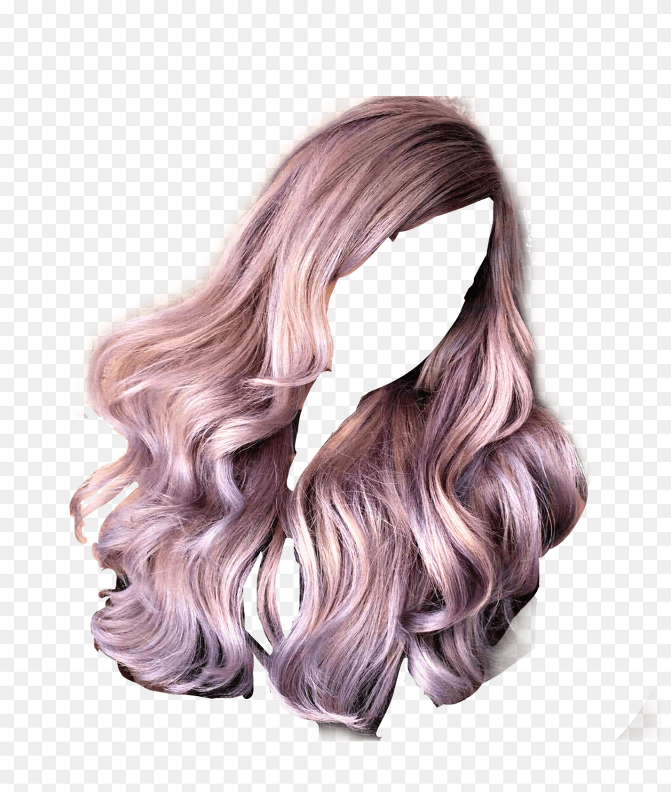Transparent Pink Wig Long Pastel Lilac Hair, Adult, Blonde, Female, Person Png