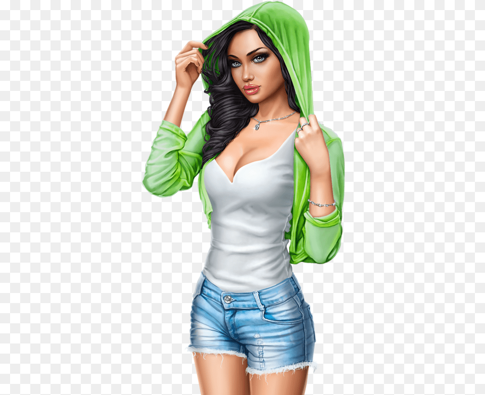 Transparent Pinup Clipart Cartoon Sexy Girl, Adult, Shorts, Person, Woman Free Png Download