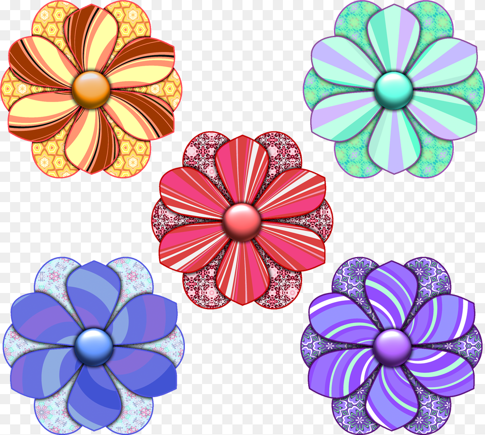 Transparent Pinwheel Clipart Flower Designs For Scrapbook, Accessories, Pattern, Jewelry, Art Free Png