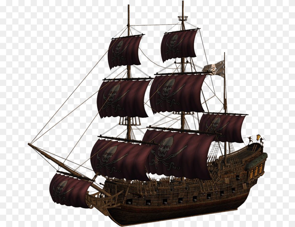 Pirate, Boat, Sailboat, Transportation, Vehicle Free Transparent Png