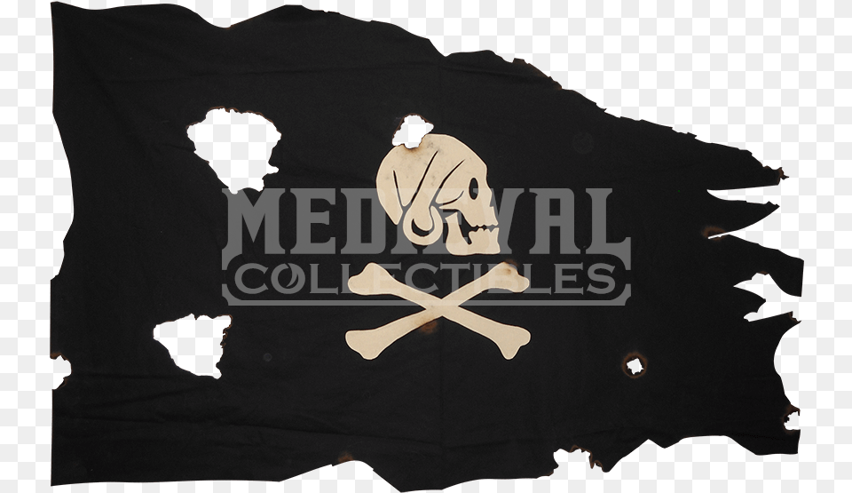 Transparent Pirate Flag Clipart Medieval Shoulder Cloak, Clothing, T-shirt, People, Person Png Image