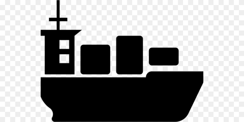 Pirate Ship Silhouette Container Ship Icon, Gray Free Transparent Png