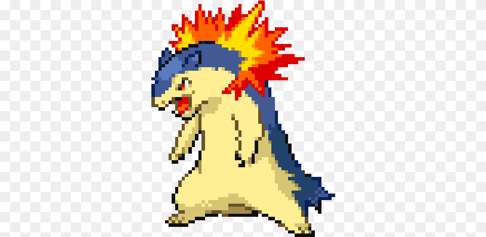 Transparent Pixel Pokemon Cyndaquil Gif 414x500 Pokemon Black And White Typhlosion, Art, Graphics, Person Png