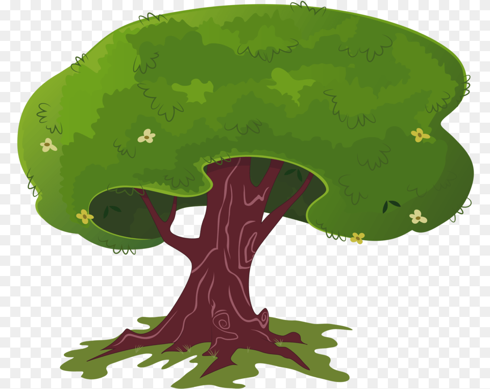Transparent Plant Cartoon, Green, Moss, Tree, Vegetation Png
